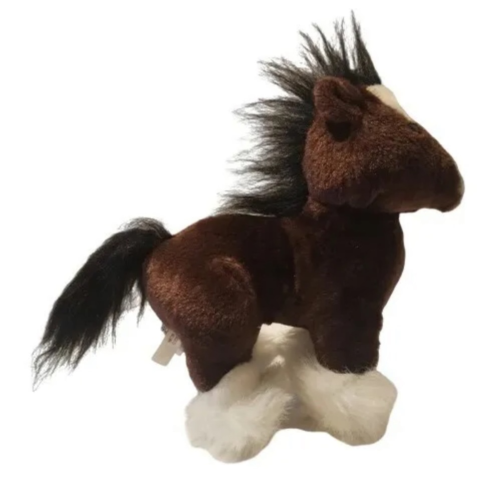 Webkinz GANZ Clydesdale Horse 2007 #HM139 Plush Stuffed Toy EUC